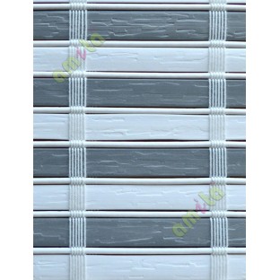 White and grey color stripes PVC blinds